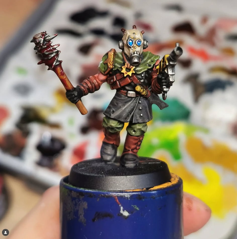 Una miniatura della Death Guard (Chaos Space Marines) di Warhammer 40,000 dipinta da Follow The Black Sheep